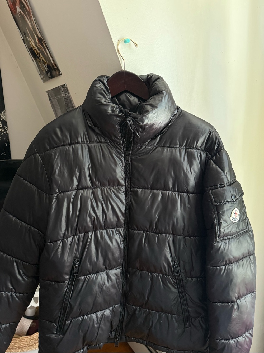 Moncler Black Quilted Puffer Ski Jacket